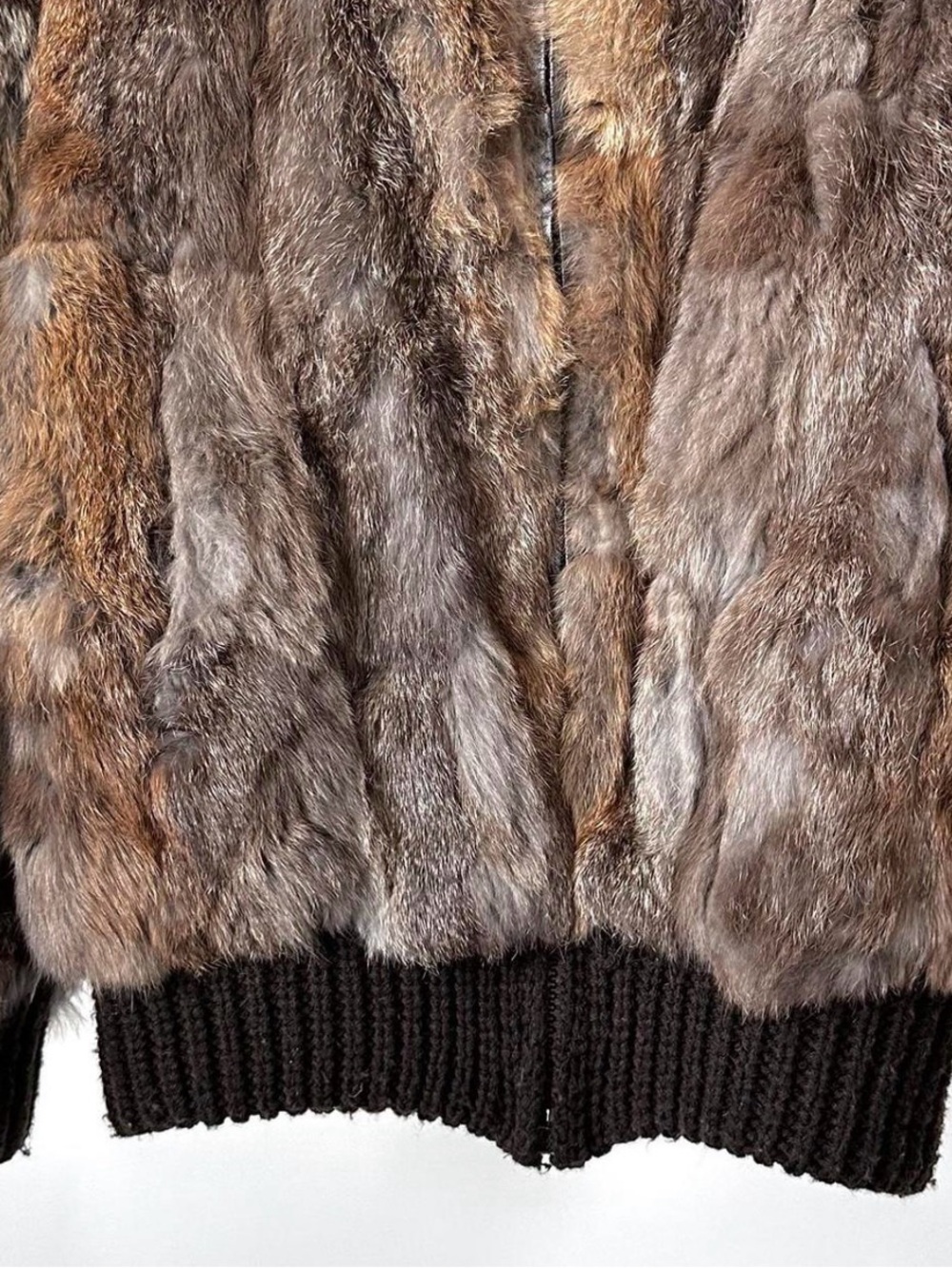 Vintage Real Rabbit Fur Bomber Jacket - Picture 7 of 7